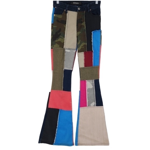 Sonas San Francisco Patchwork Flare Jeans - Picture 1 of 7